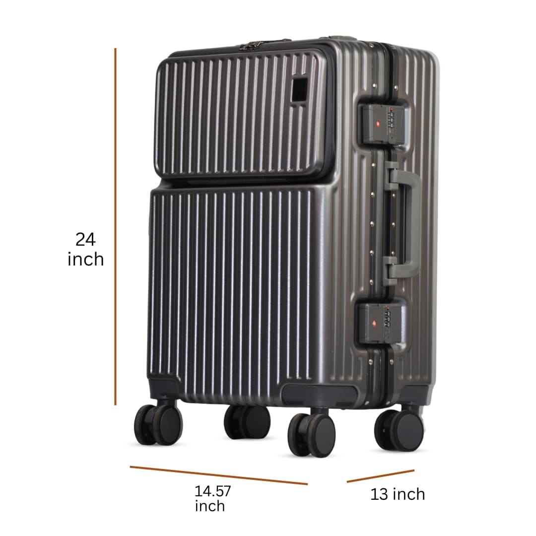 Ribbed 24″ Check-In Spinner Luggage (10)
